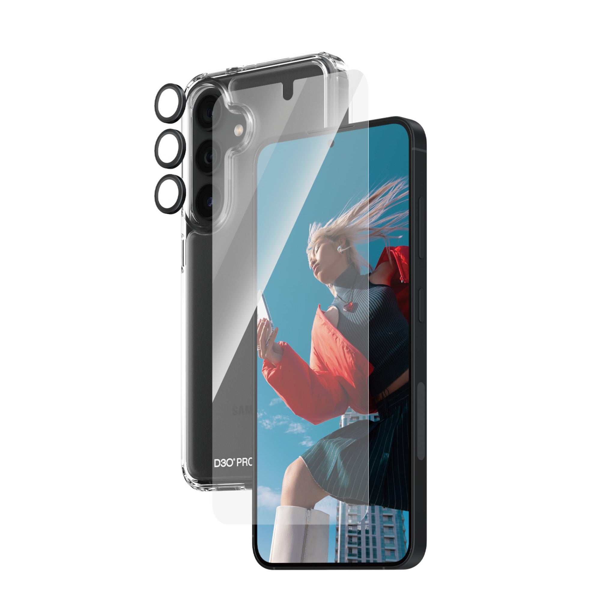 PanzerGlass® 3-in-1 Protection Pack Samsung Galaxy S24 | Ultra-Wide Fit w. EasyAligner